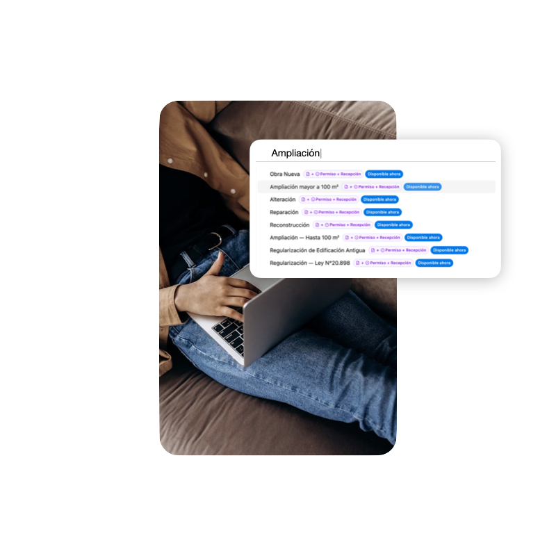 Indica qué trámite necesitas